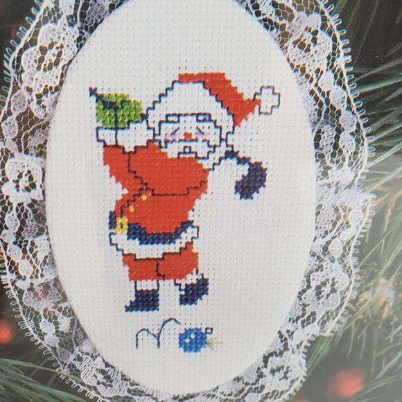 Designs for the Needle Christmas Holiday Lace Ornament 3x Cross Stitch Kits New! - Picture 3 of 10